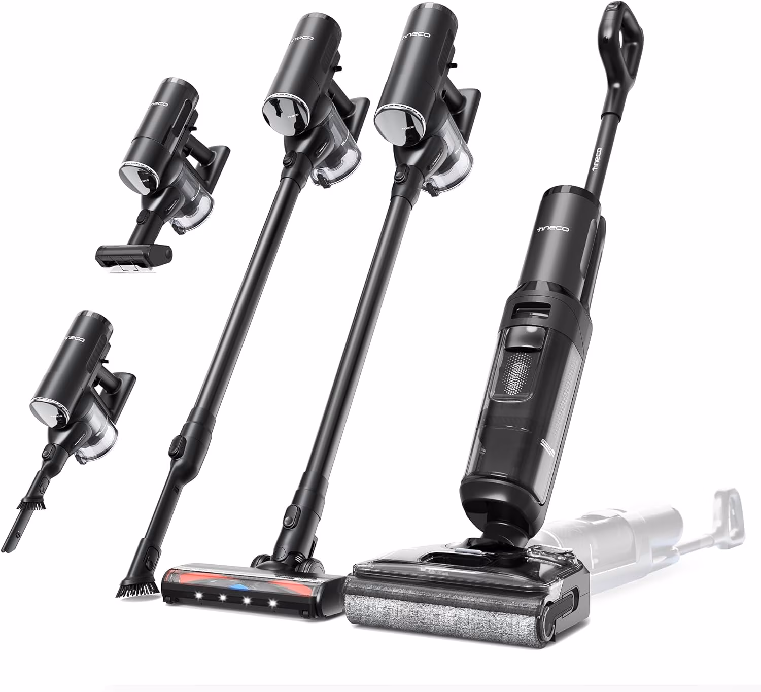 Tineco Floor One Switch S7 Stretch — aspirateur laveur 5 en 1 sans fil avec moteur SwitchPro